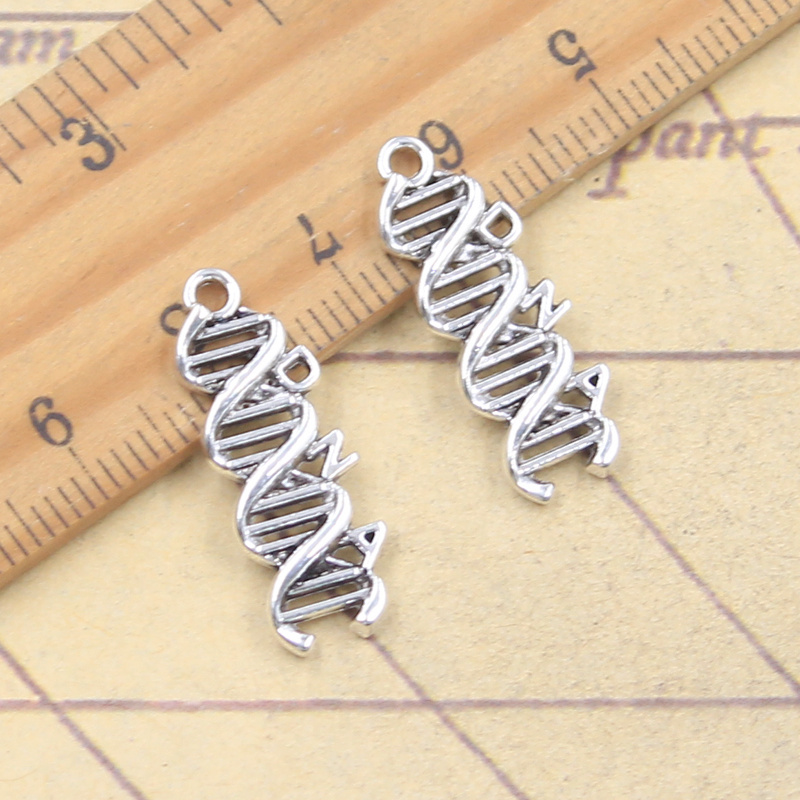 Vintage Fashion Finds - 20 Stück Charms Deoxyribonucleic Säure Spirale