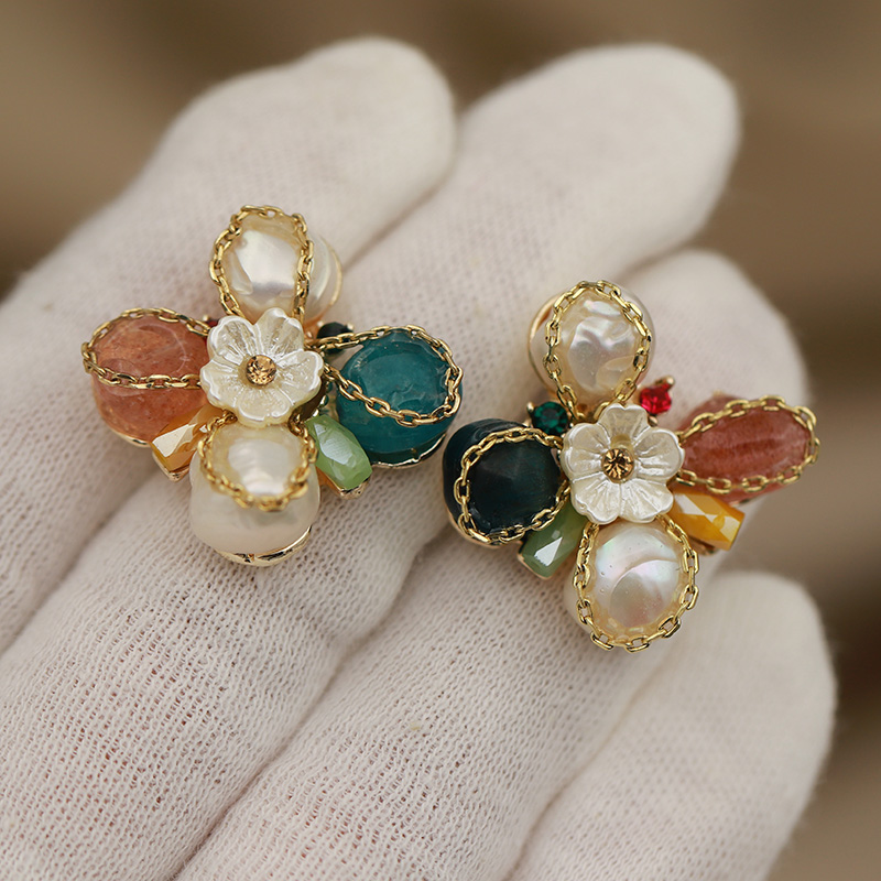 Vintage Fashion Jewelry Brands - Neue Anblick Design Einzigartige Kristall Blume