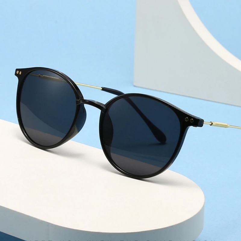 Vintage Fashion De - Neue runde Vintage-Sonnenbrille für Damen, Retro-Luxus-Marken-Designer-Sonnenbrille