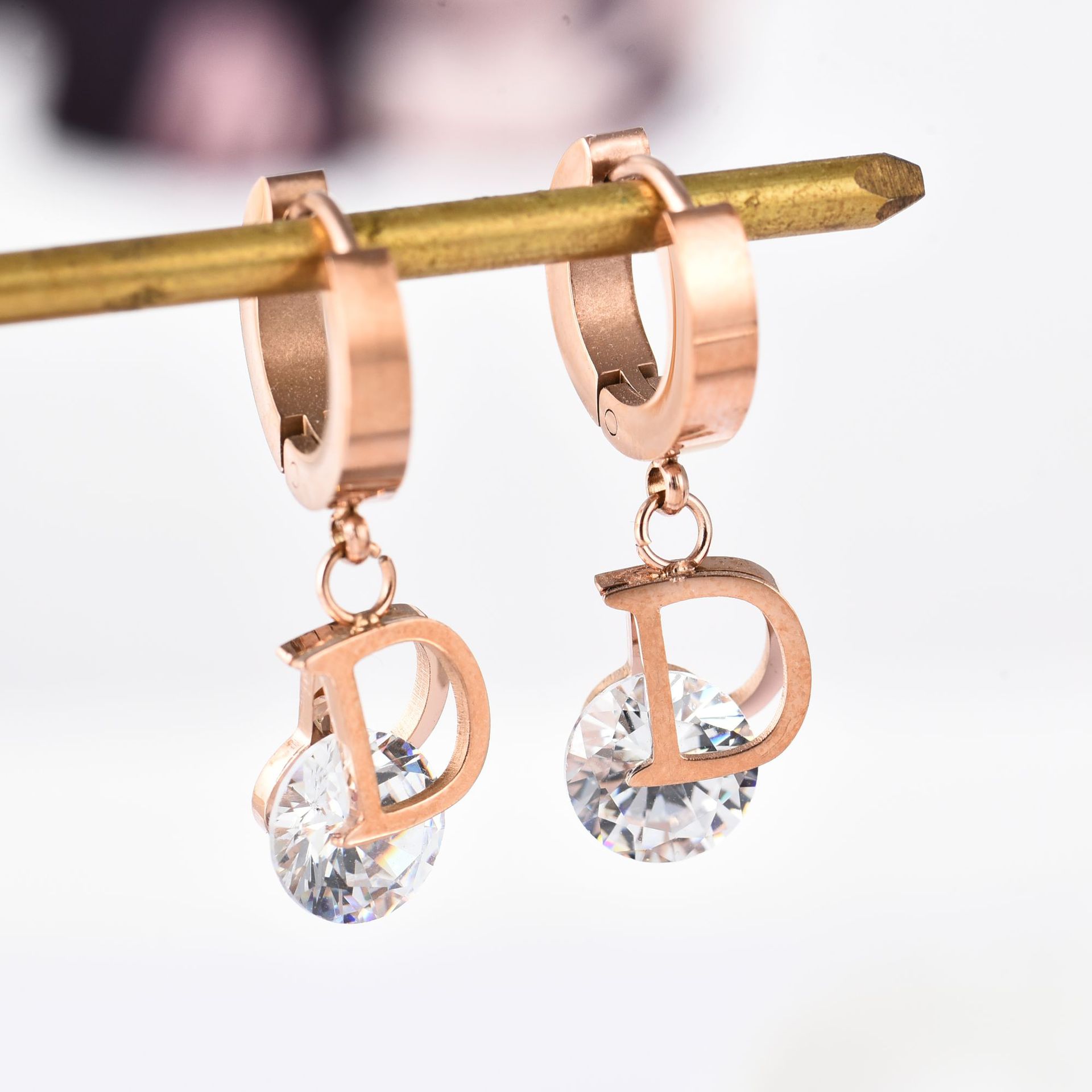 Vintage Fashion Jewelry Brands - Vintage Luxus Brief d Kristall Ohrringe