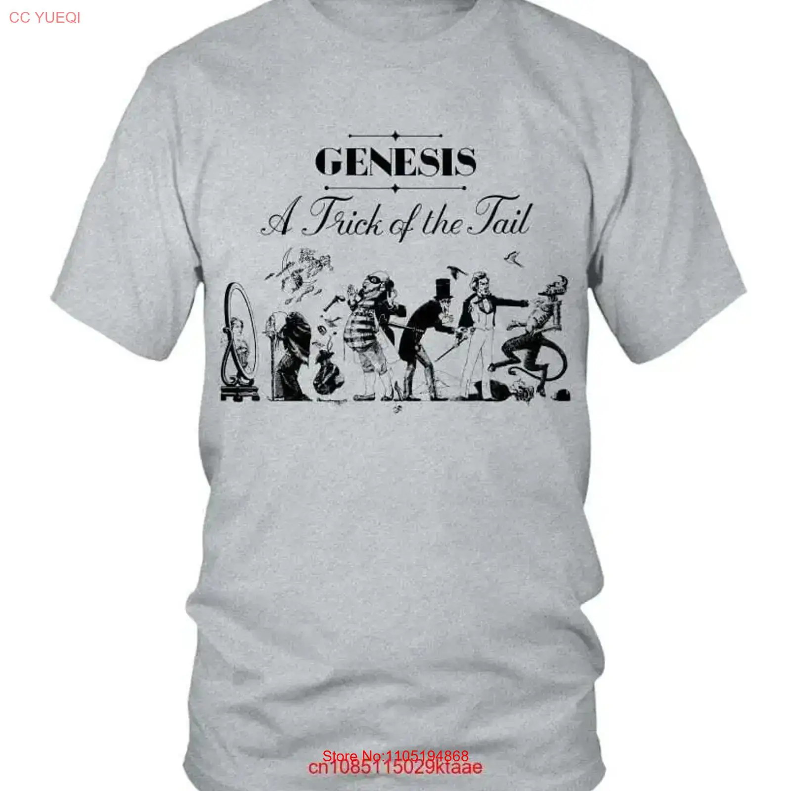Vintage Flannel Shirt - GENESIS BAND T-Shirt, Vintage-Stil, gewaschen, atmungsaktiv,