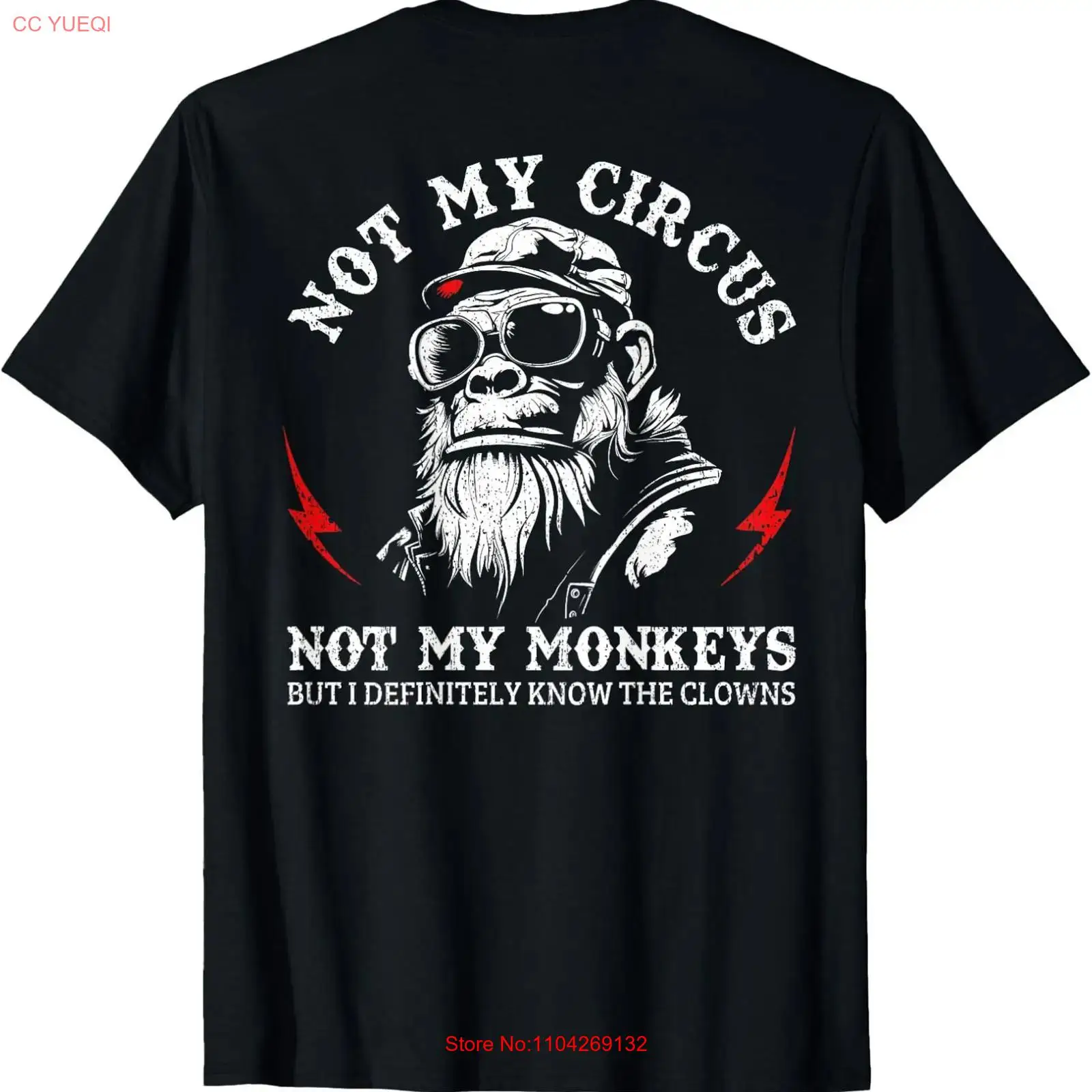 Vintage Flannel Shirt - T-Shirt mit lustigem Gorilla-Spruch auf der