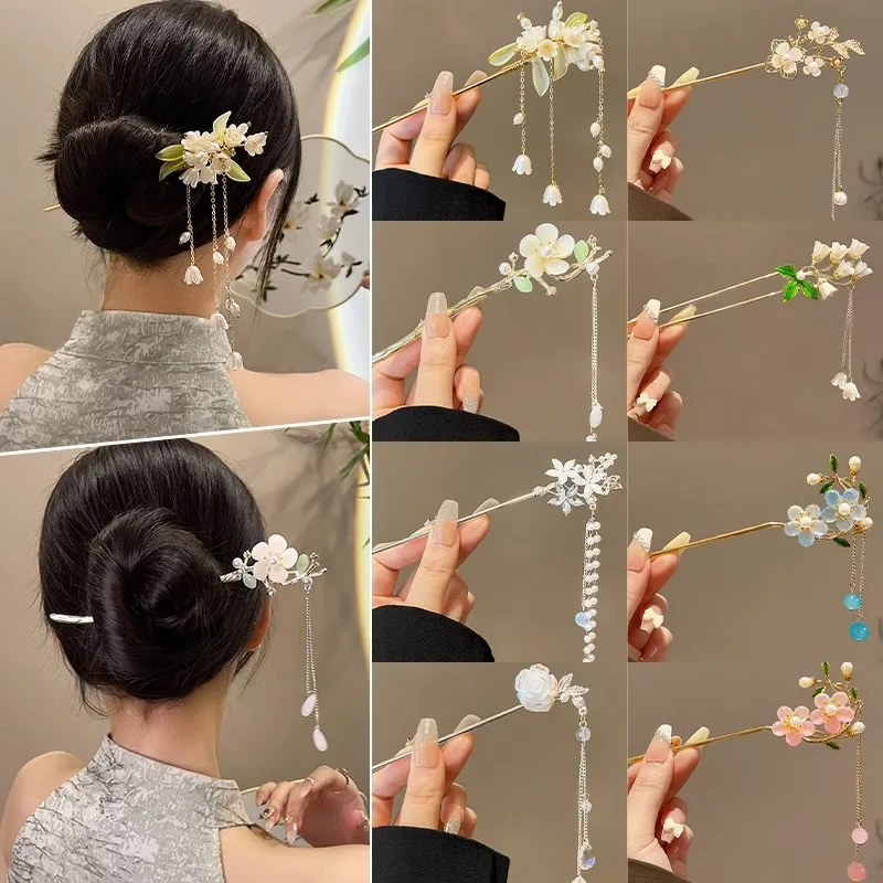 Vintage Fashion In Chinese - Elegante chinesische Stil Haarschmuck Vintage Frühlingsblume