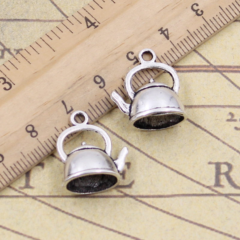 Vintage Fashion Finds - 15 stücke Charms Teekanne Wasserkocher 20x17x10mm