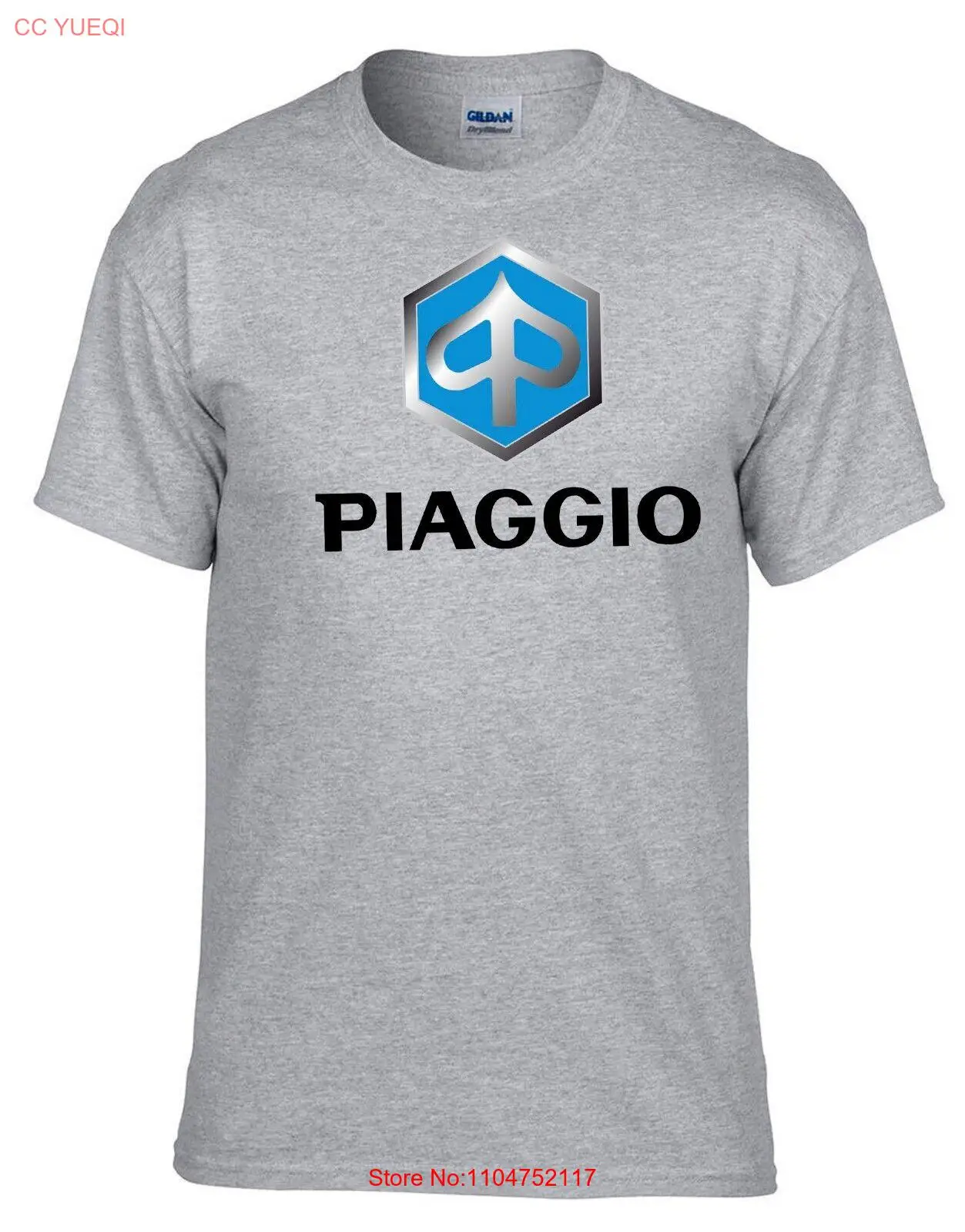 Vintage Flannel Shirt - Piaggio Scooter Graues T-Shirt 528_Grey Vintage