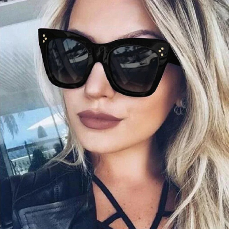 Vintage Fashion De - Quadratische Retro-Sonnenbrille für Damen und Herren