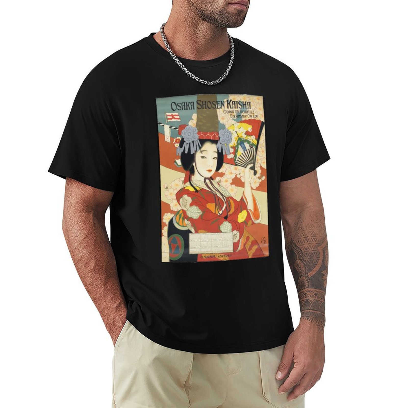 Vintage Fashion Osaka - Vintage-Reiseposter Osaka Japan T-Shirt Mode-T-Shirt mit