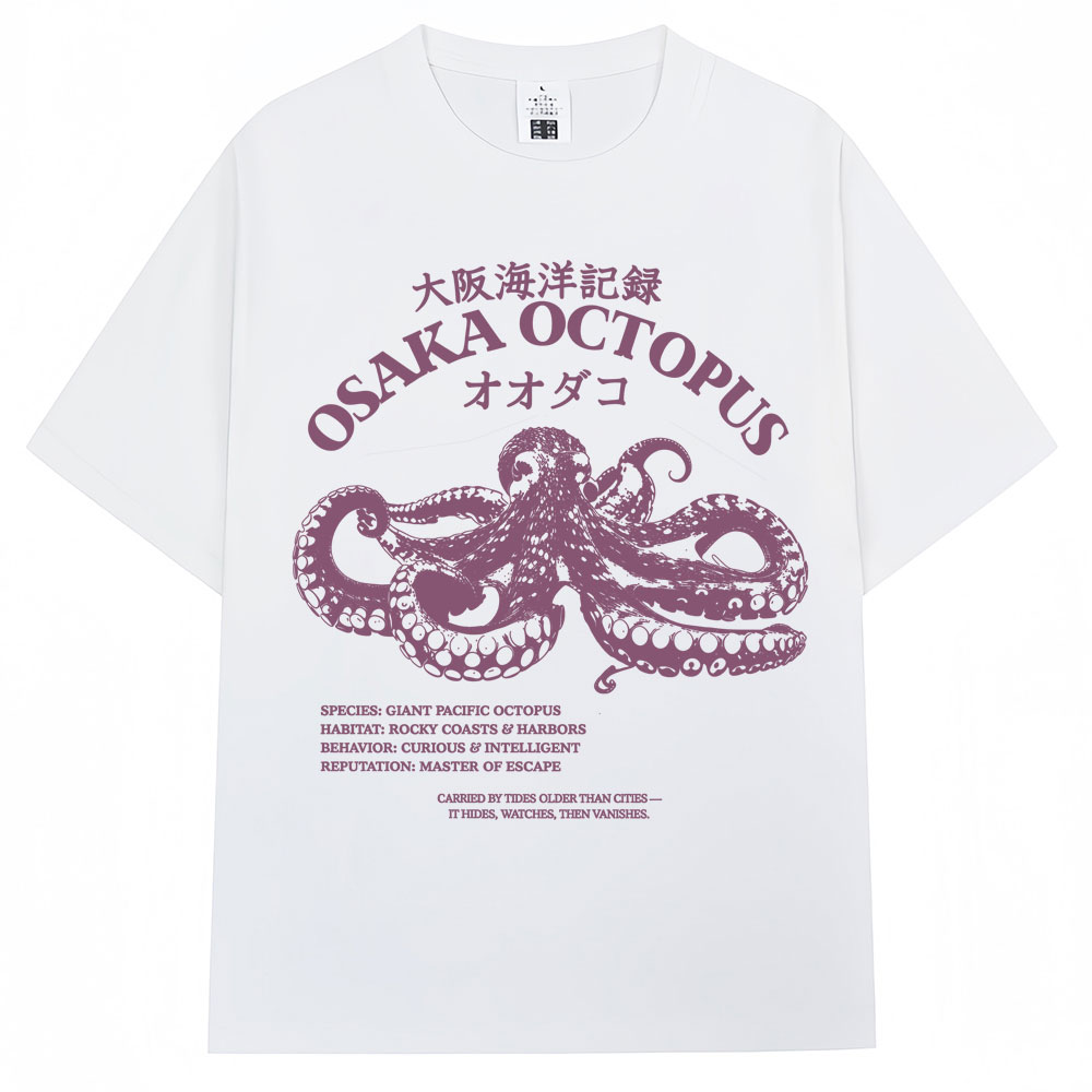 Vintage Fashion Osaka - Japanischer Stil Osaka Oktopus T-Shirt für