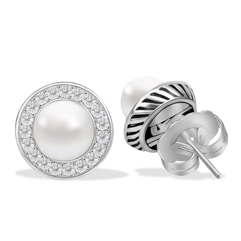 Vintage Fashion Jewelry Brands - Vintage Damen Markenschmuck Hochwertige Kabelgedrehte Luxus-Perlenohrringe