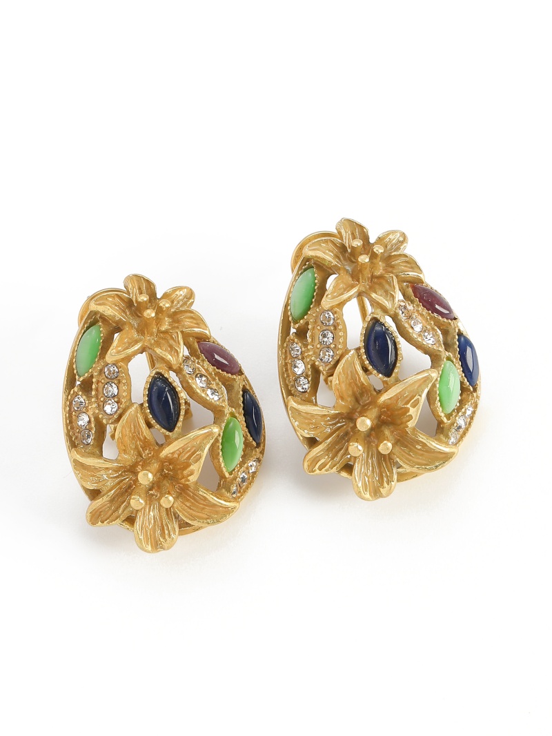 Vintage-Ohrringe aus farbigem  – Vintage Fashion Jewelry Brands Bewertung und Preis