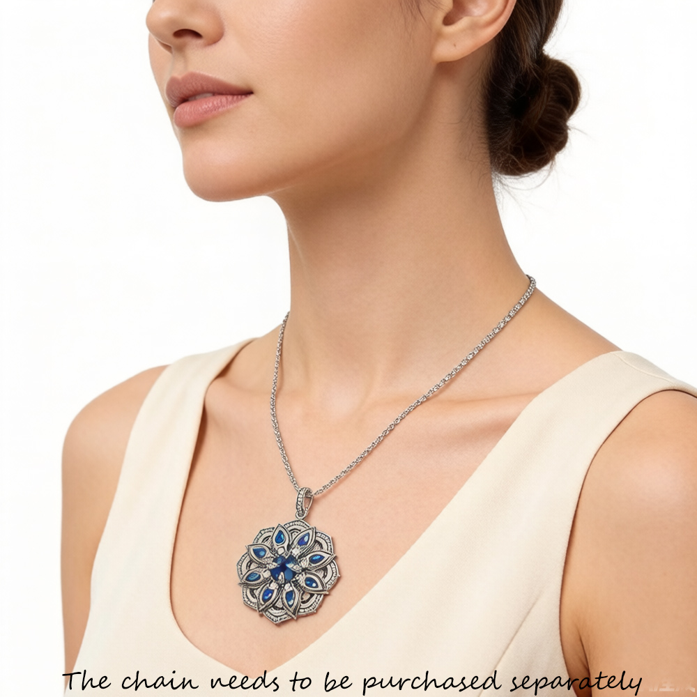 Anhänger Blau Lotus Blume, Mar – Vintage Fashion Jewelry Brands Bewertung und Preis