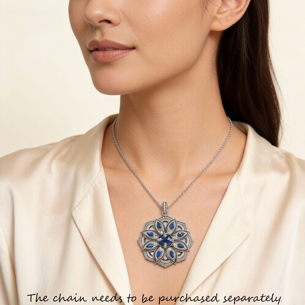 Anhänger Blau Lotus Blume, Mar – Vintage Fashion Jewelry Brands Bewertung und Preis