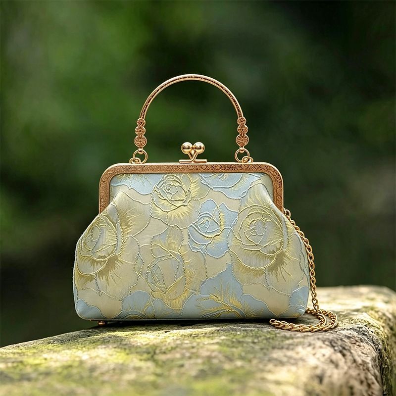 Vintage-Handtasche mit Blumens – Vintage Fashion In Chinese Bewertung und Preis
