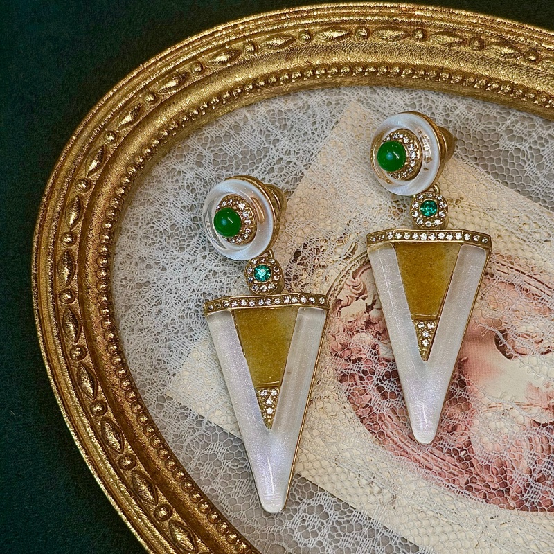 Vintage Grüne Glasierte Gletsc – Vintage Fashion Jewelry Brands Bewertung und Preis