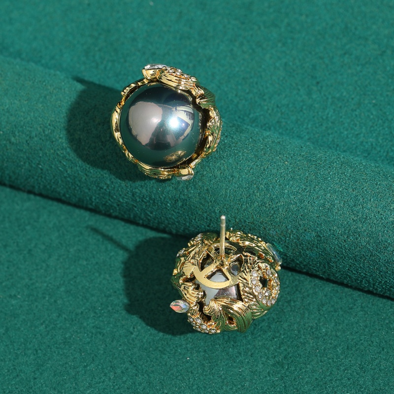 Vintage graue Perlenohrringe f – Vintage Fashion Jewelry Brands Bewertung und Preis
