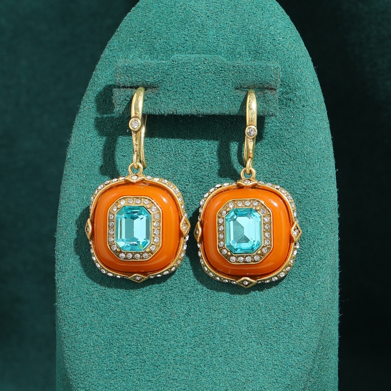 Vintage-Ohrringe mit blauem Kr – Vintage Fashion Jewelry Brands Bewertung und Preis