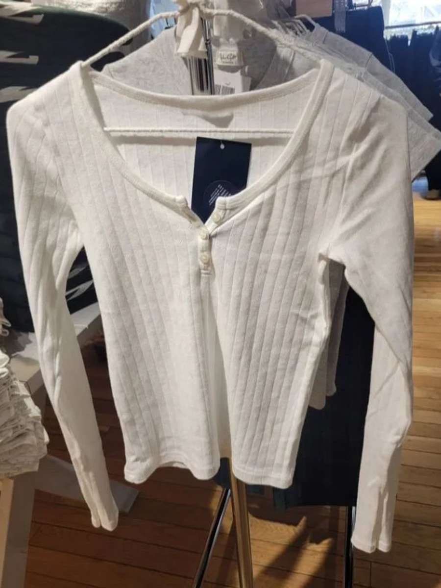 Süße Ösenknöpfe Langarm T-Shir – Vintage Flannel Shirt Bewertung und Preis