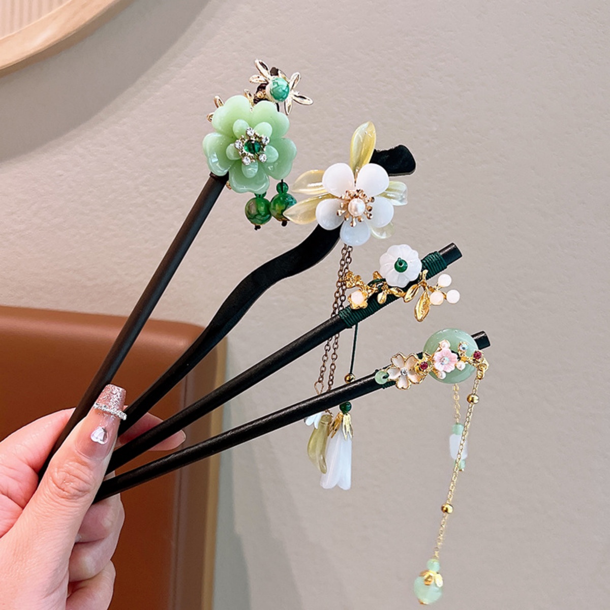 Exquisite Blume Quaste Holz Ha – Vintage Fashion In Chinese Bewertung und Preis